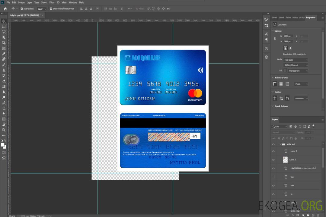 Ouzbékistan Aloqabank mastercard template Ouzbékistan Aloqabank mastercard template